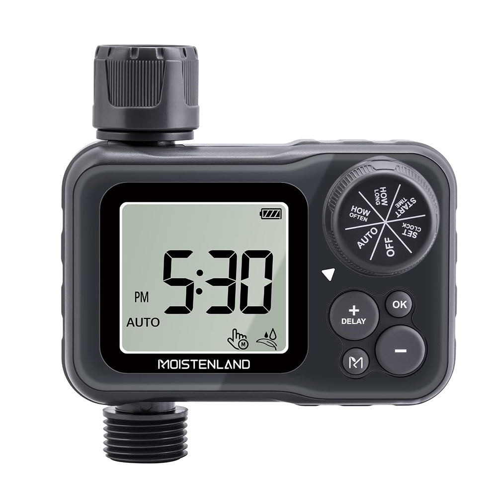 Moistenland Digital Sprinkler Timer with Rain Delay/Manual/Automatic W